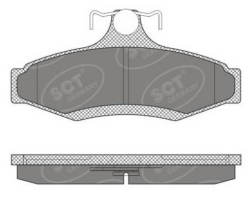 SCT GERMANY Piduriklotsi komplekt,ketaspidur SP 653 PR